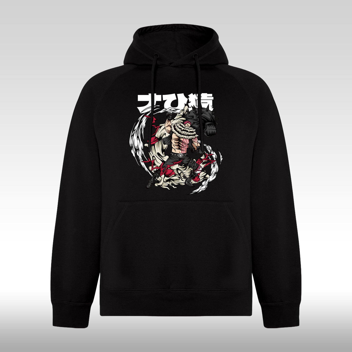 Hanorac Negru personalizat anime "Katakuri" streetwear

