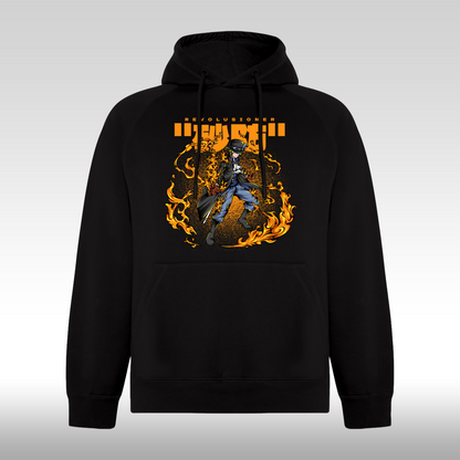 Hanorac Negru personalizat urban "Revolusioner Sabo" streetwear
