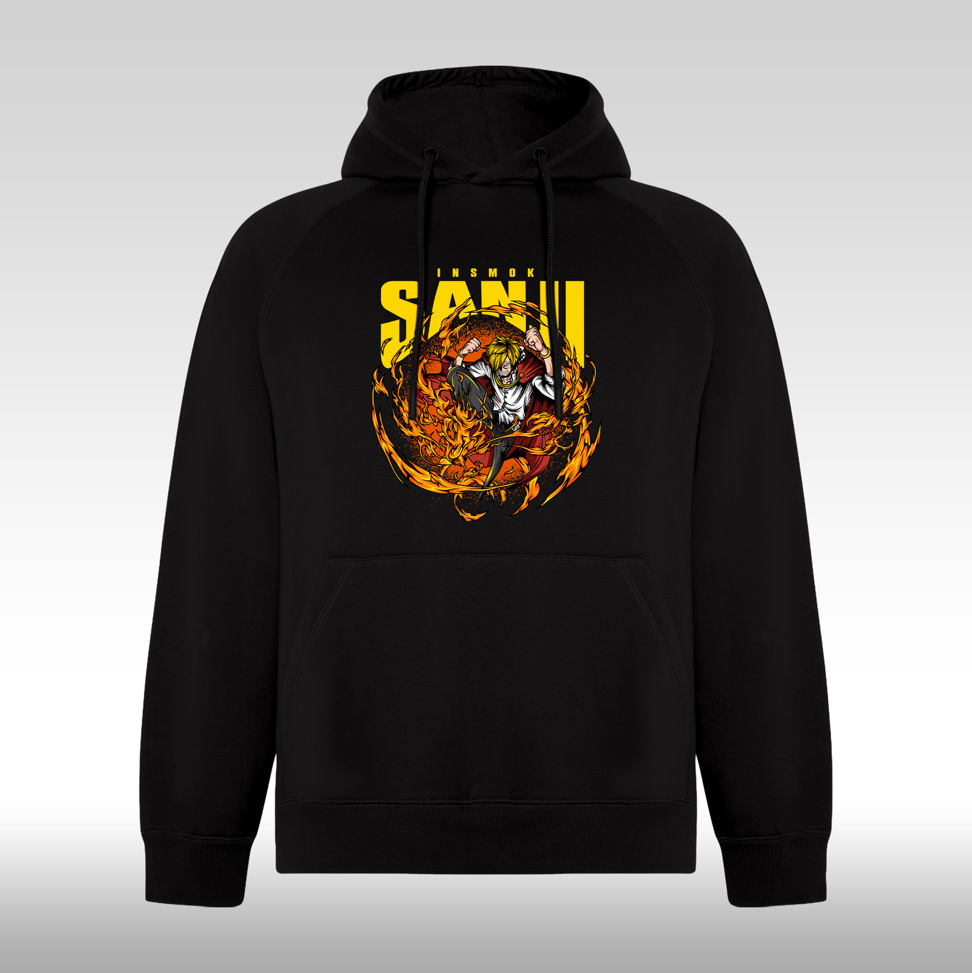 Hanorac Negru personalizat anime "Sanji" streetwear
