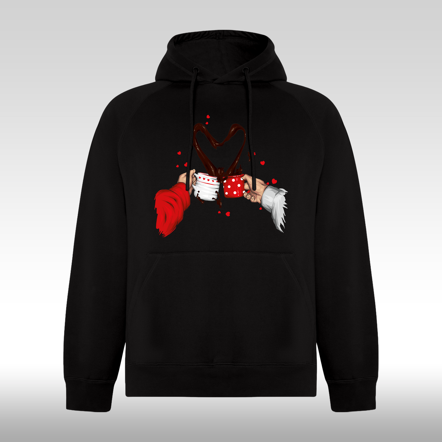 Hanorac Negru personalizat cafea "Coffee Love" streetwear
