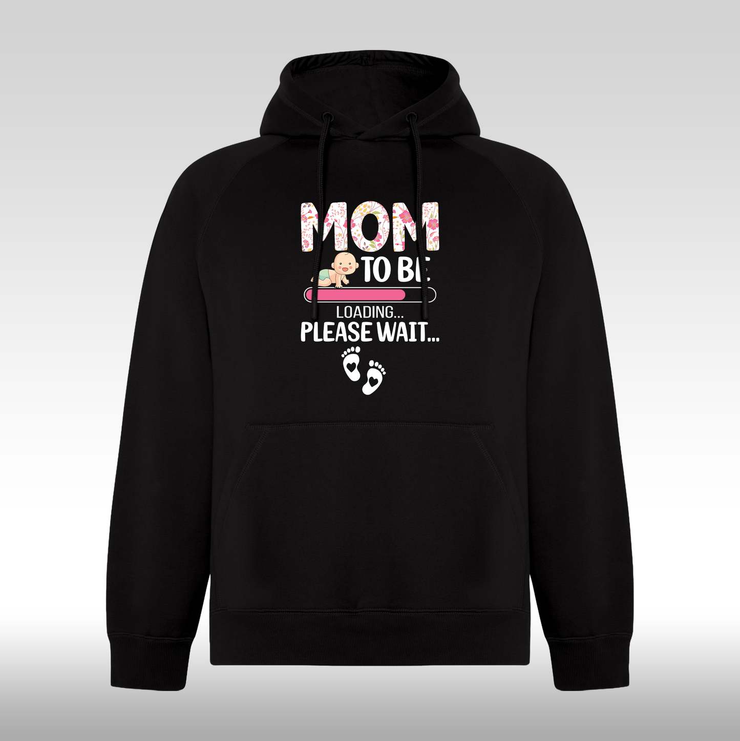 Hanorac Negru personalizat Fata Dama mama gravida "Mom To Be" streetwear
