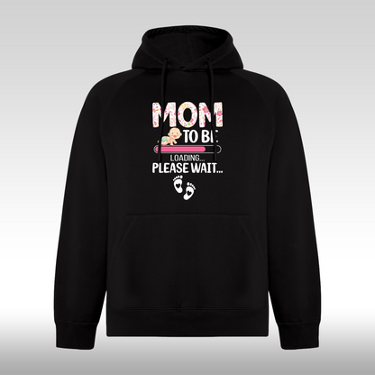 Hanorac Negru personalizat Fata Dama mama gravida "Mom To Be" streetwear
