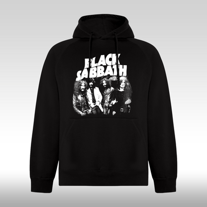 Hanorac Negru personalizat rock "Black Sabbath THE END" streetwear

