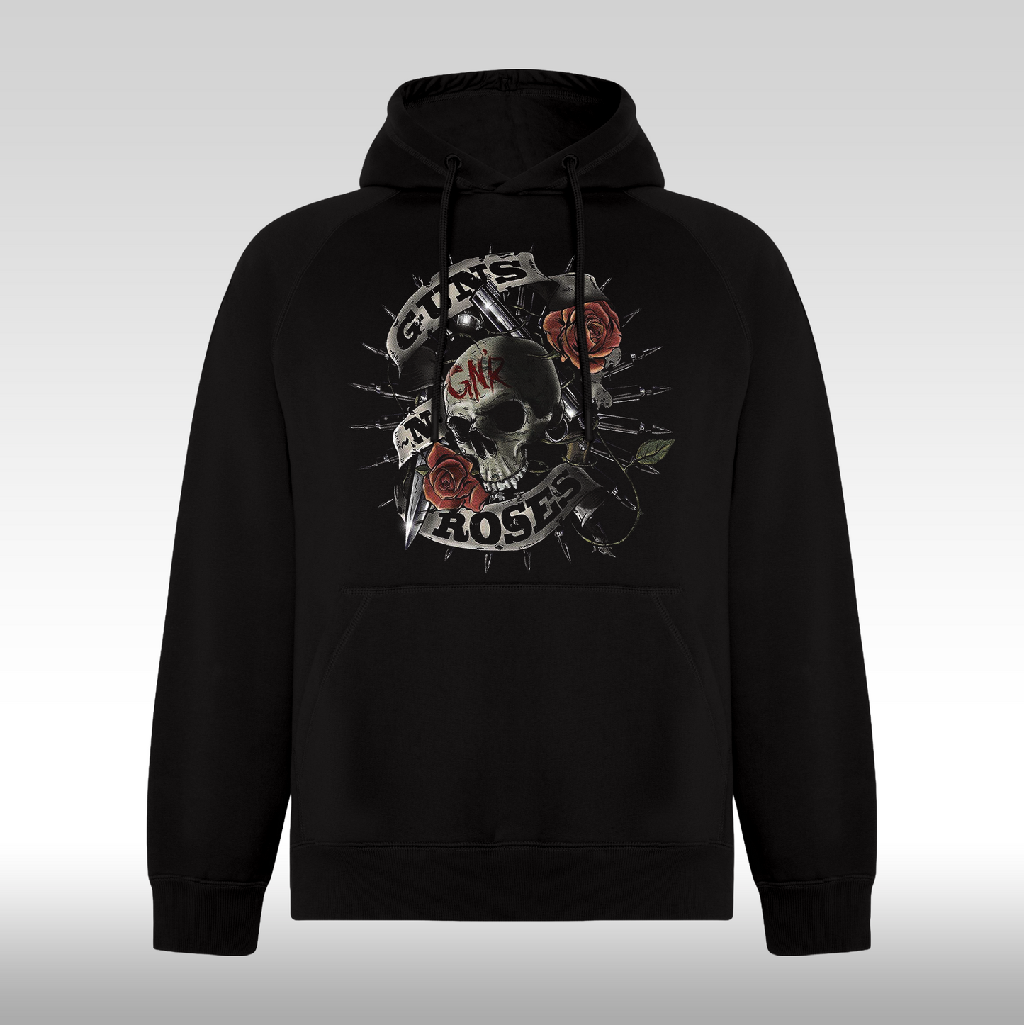 Hanorac Negru personalizat rock "Guns N Roses" streetwear
