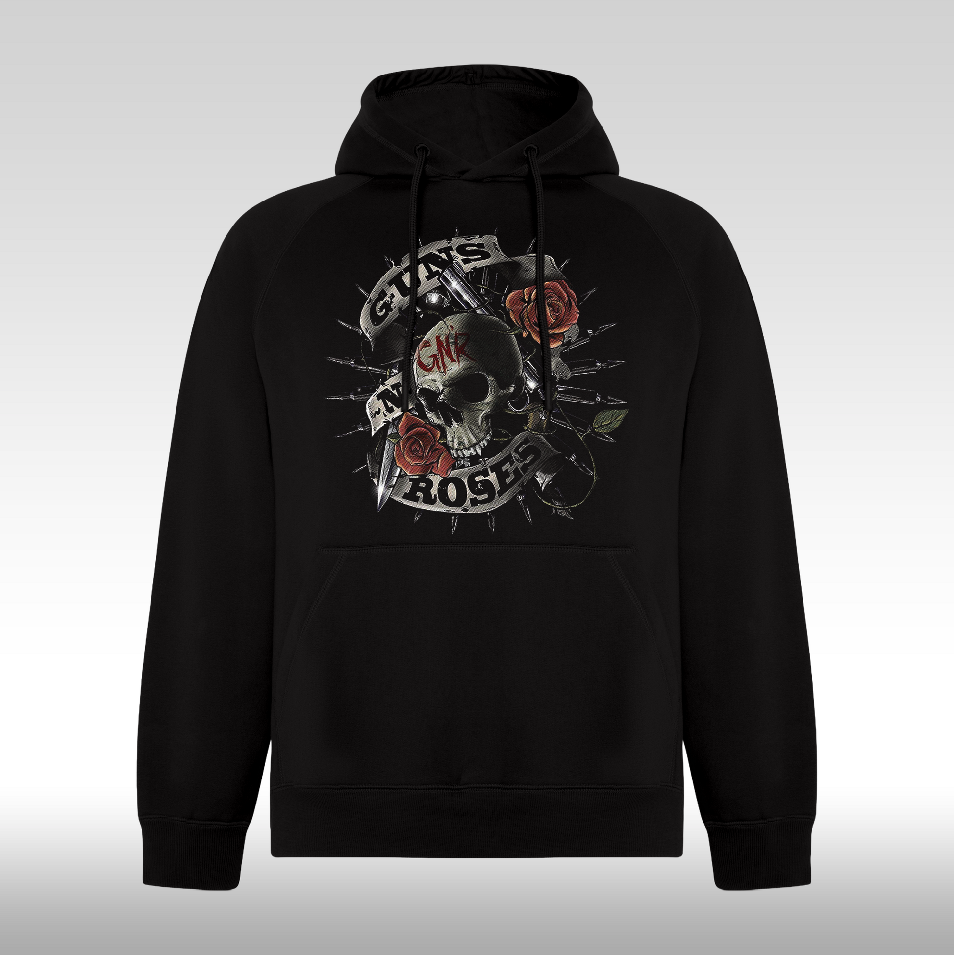 Hanorac Negru personalizat rock "Guns N Roses" streetwear
