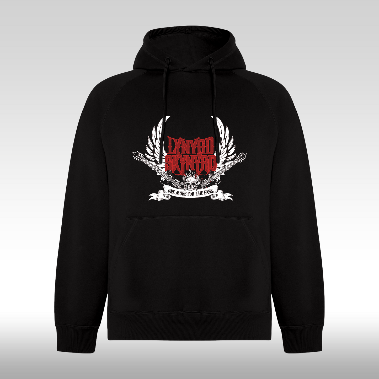 Hanorac Negru personalizat rock "Lynyrd Skynyrd One More For The Fans" streetwear
