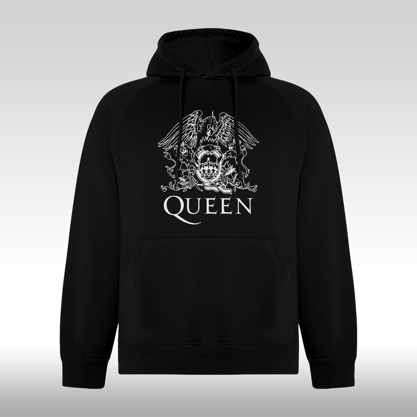 Hanorac Negru personalizat rock "Queen Emblem" streetwear
