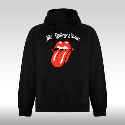 Hanorac Negru personalizat rock "The Rolling Stones Logo" streetwear
