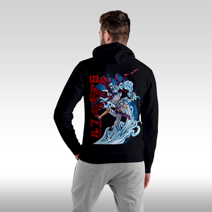 Hanorac Negru personalizat spate barbat anime "Luffy Gear 5" streetwear
