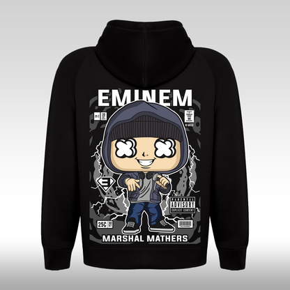 Hanorac Negru personalizat spate  hip-hop "Eminem" streetwear
