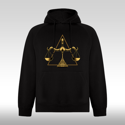 Hanorac Negru personalizat urban "Antique Balance" streetwear
