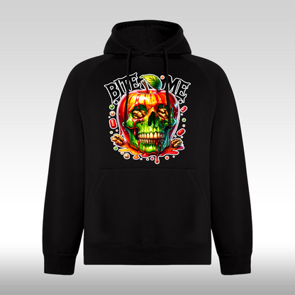 Hanorac Negru personalizat urban "Bite Me" mar streetwear
