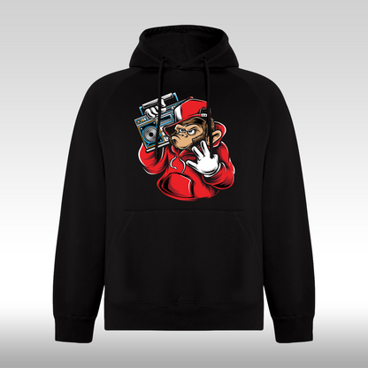 Hanorac Negru personalizat urban "Boombox Ape" streetwear
