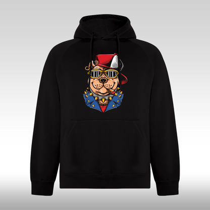 Hanorac Negru personalizat urban "Bulldog Boss" streetwear
