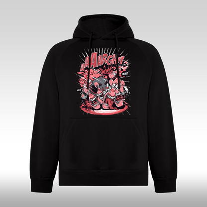 Hanorac Negru personalizat urban "Cartoon Chaos" streetwear
