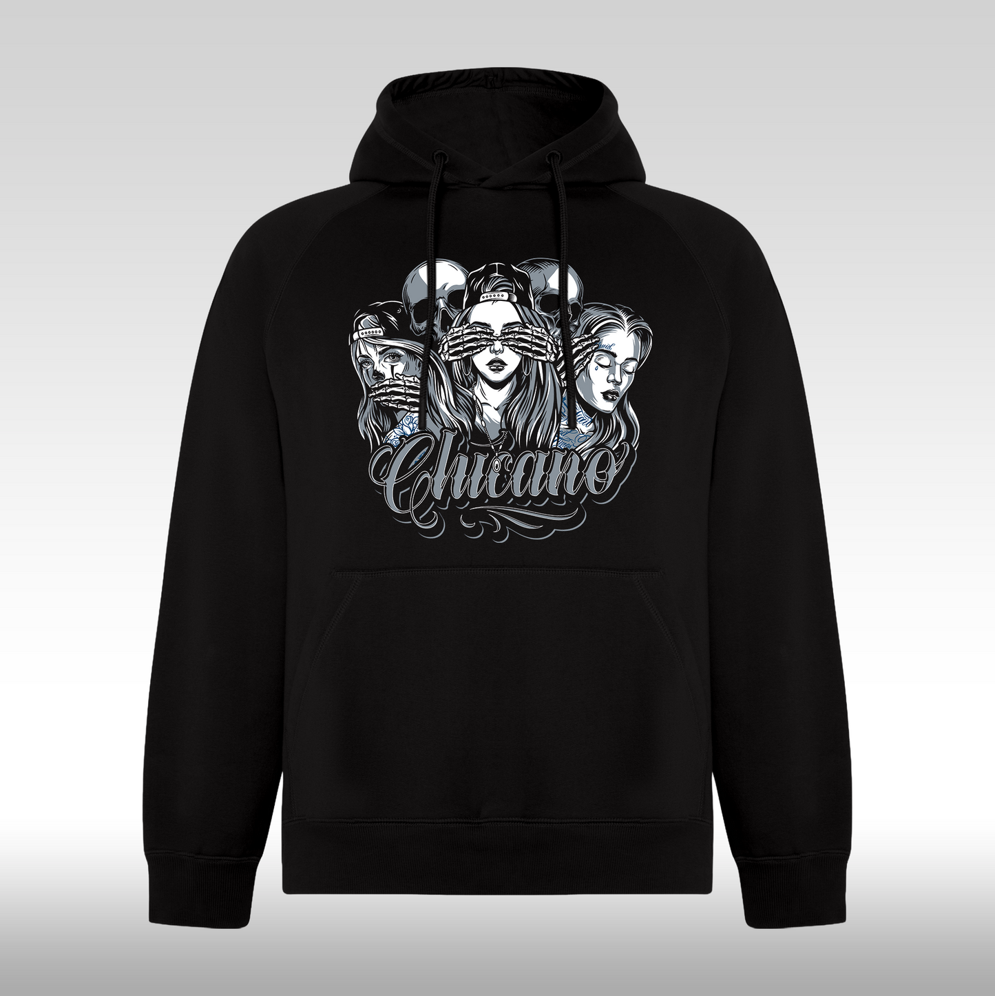 Hanorac Negru personalizat urban "Chicano" streetwear
