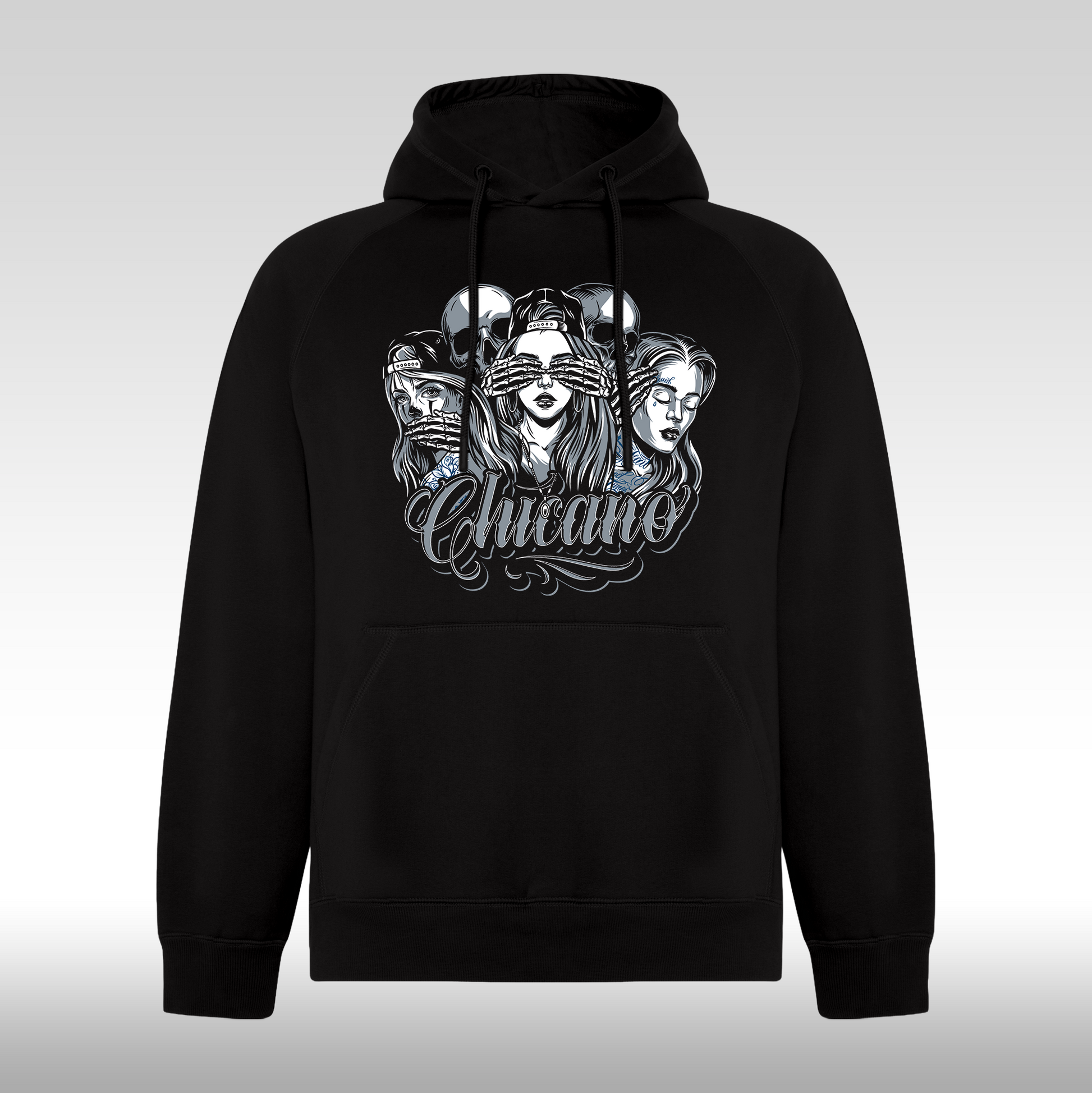 Hanorac Negru personalizat urban "Chicano" streetwear

