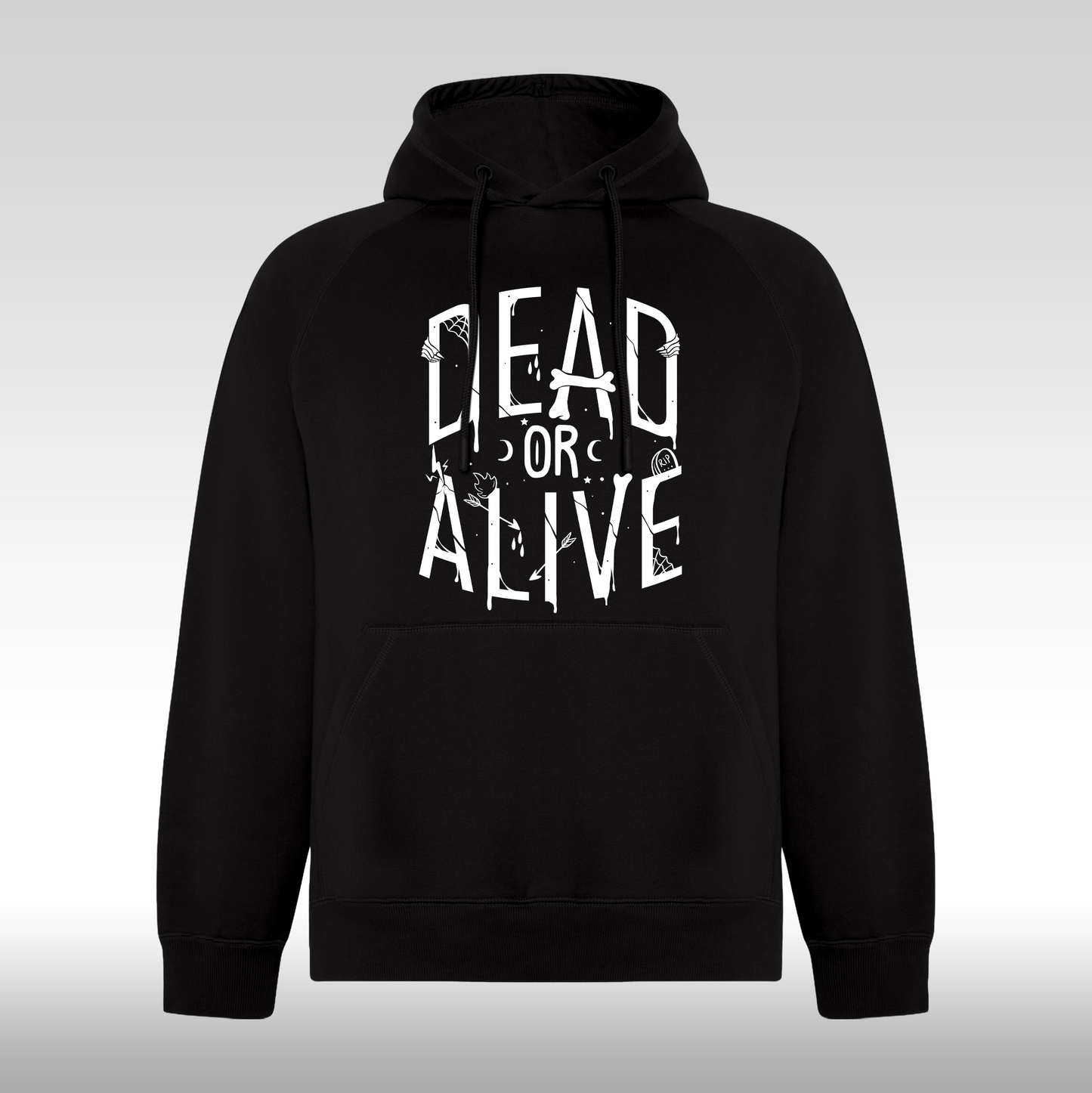 Hanorac Negru personalizat urban "Dead Or Alive" streetwear
