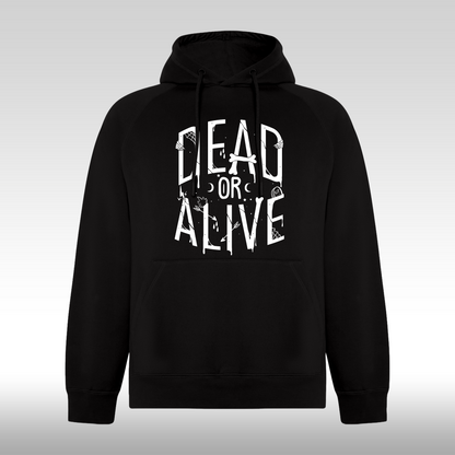 Hanorac Negru personalizat urban "Dead Or Alive" streetwear
