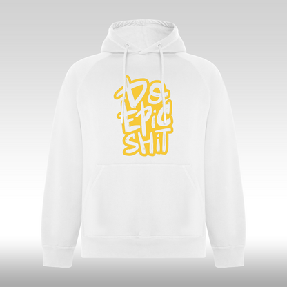 Hanorac alb personalizat urban "Do Epic Shit" streetwear
