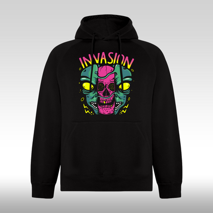 Hanorac Negru personalizat urban "Invasion" streetwear

