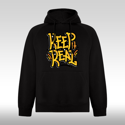 Hanorac Negru personalizat urban "Keep It Real" streetwear
