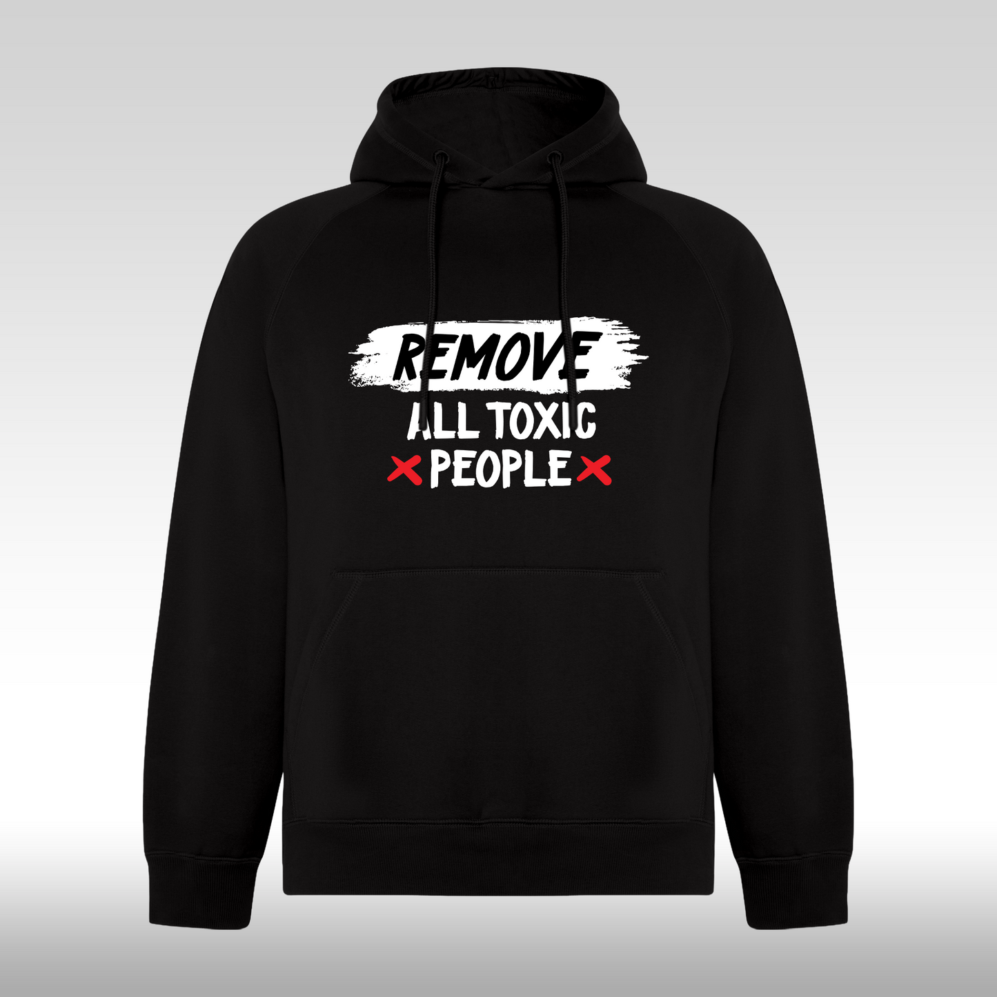 Hanorac Negru personalizat urban "Remove All Toxic People" streetwear
