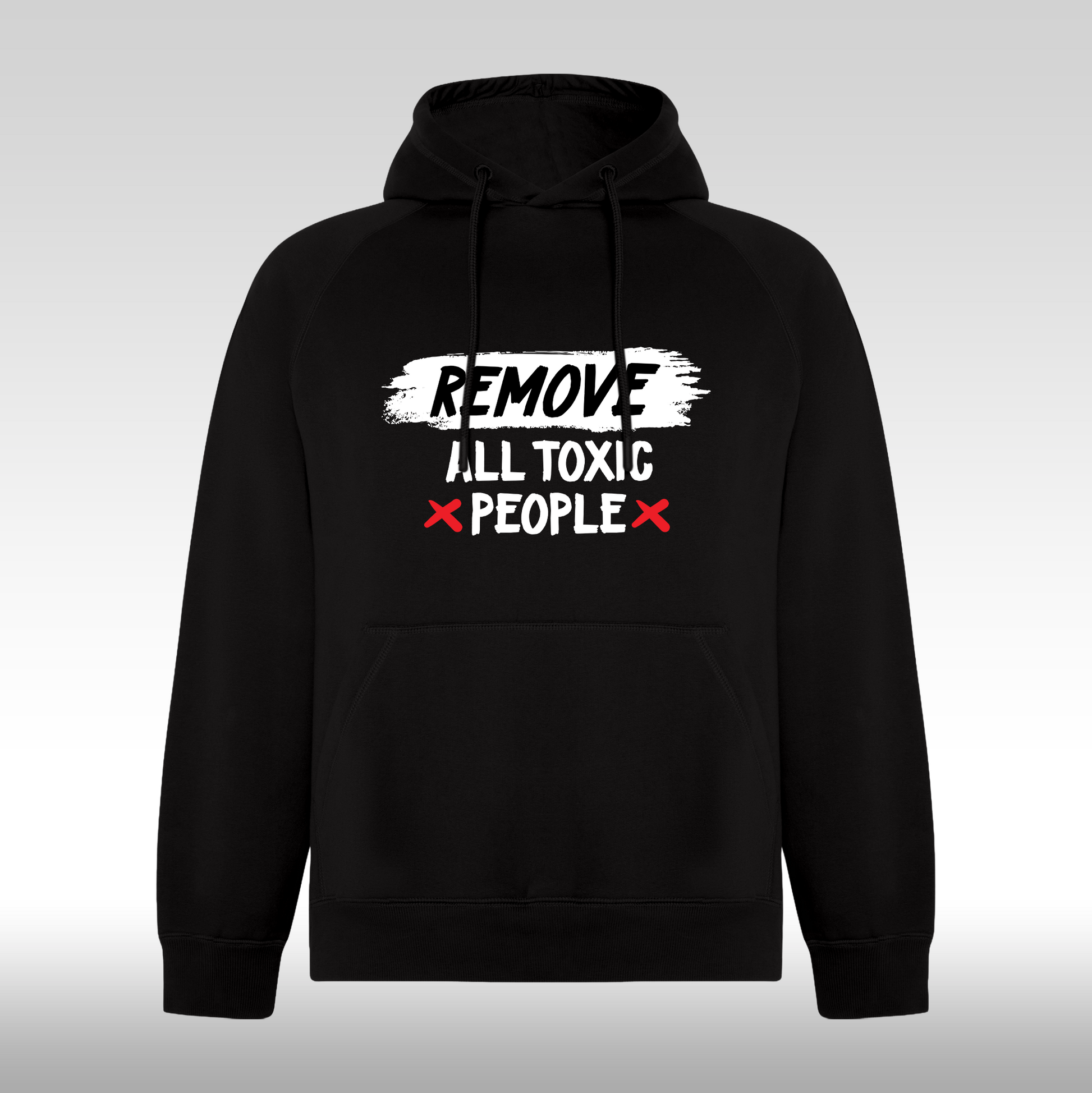 Hanorac Negru personalizat urban "Remove All Toxic People" streetwear

