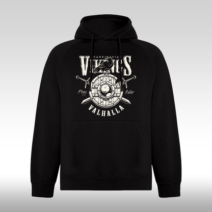 Hanorac Negru personalizat urban "Vikings Valhalla" streetwear
