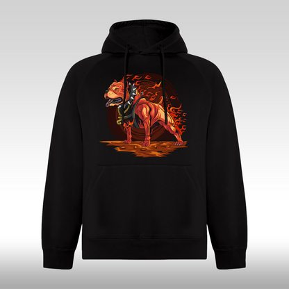 Hanorac Negru personalizat urban caine "Hell Hound" streetwear

