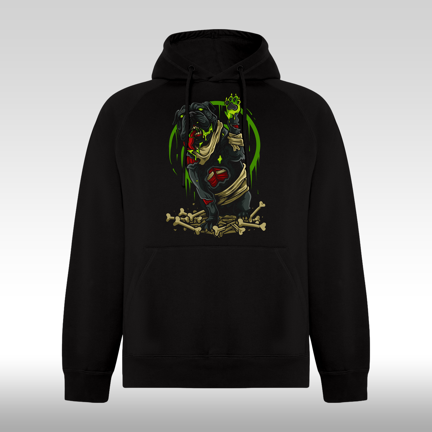 Hanorac Negru personalizat urban "Pestilence Dog" streetwear
