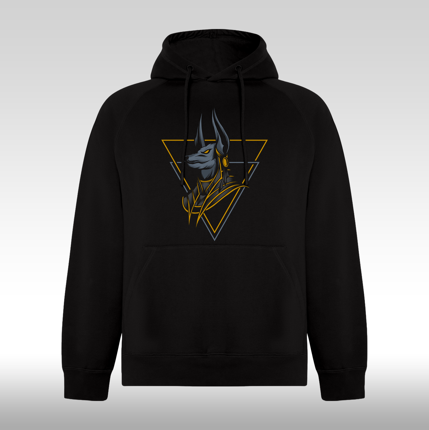 Hanorac Negru personalizat urban "Triangle Anubis" streetwear
