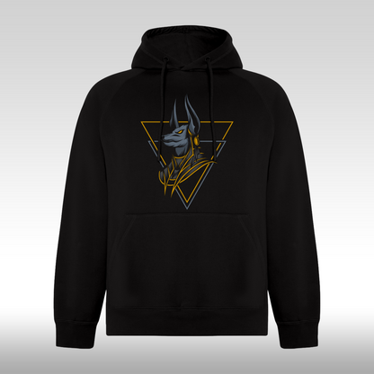 Hanorac Negru personalizat urban "Triangle Anubis" streetwear
