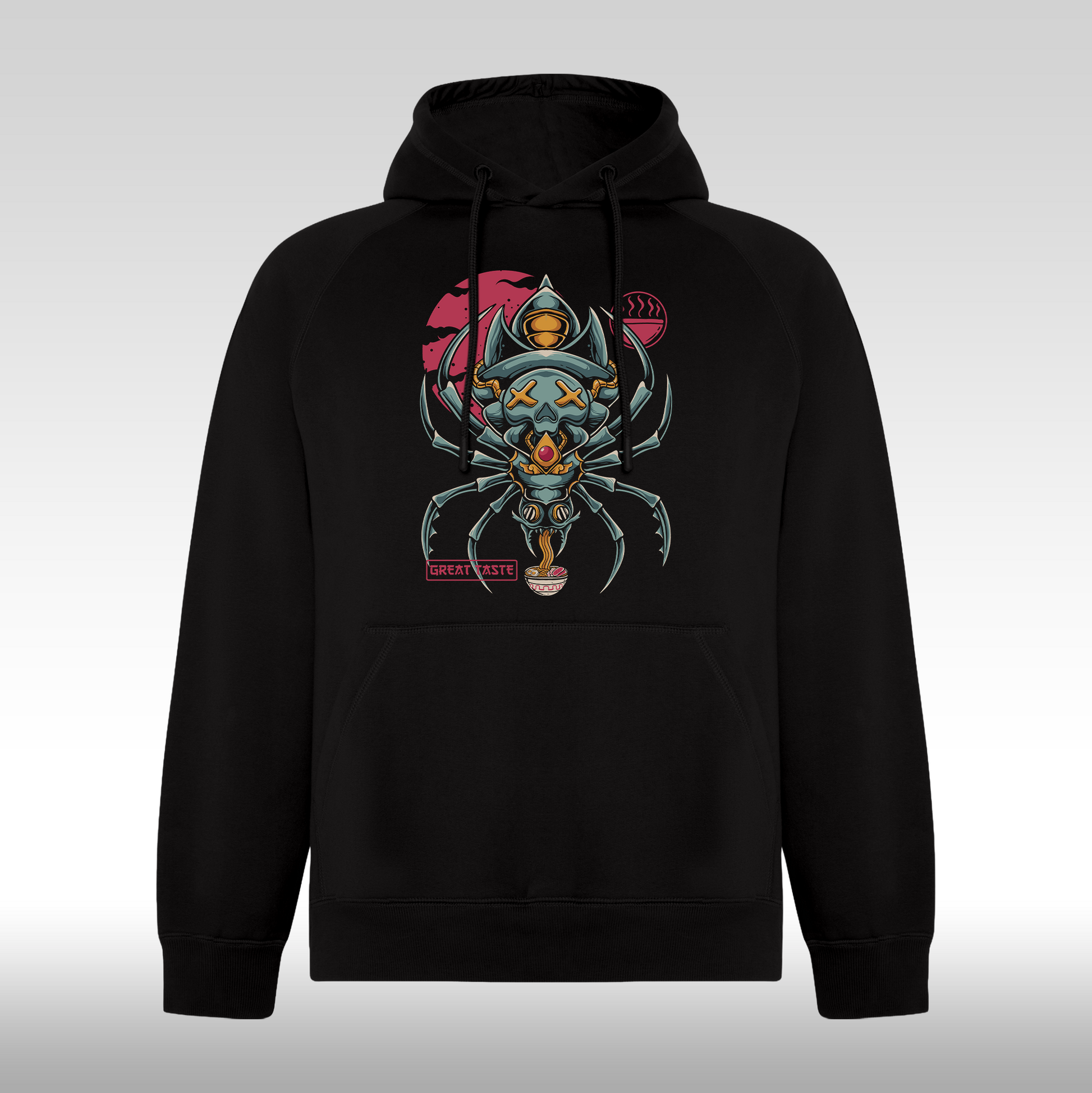Hanorac Negru personalizat urban "Great Taste" streetwear
