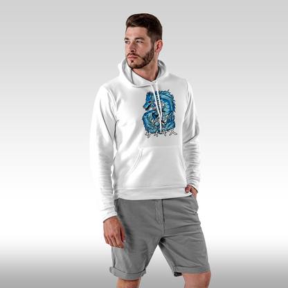 Hanorac alb personalizat Fata Barbat anime "Goku Power Dragon" streetwear
