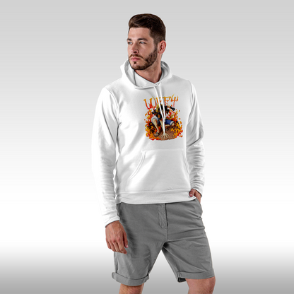 Hanorac alb personalizat Fata Barbat anime "Luffy" streetwear
