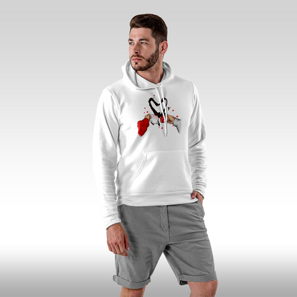 Hanorac alb personalizat Fata Barbat cafea "Coffee Love" streetwear
