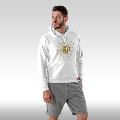 Hanorac alb personalizat Fata Barbat mesaj "Save Water Drink Beer" streetwear
