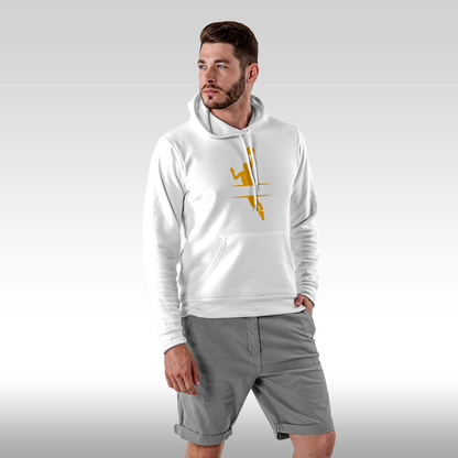 Hanorac alb personalizat Fata Barbat sport "Basketball Logo" streetwear
