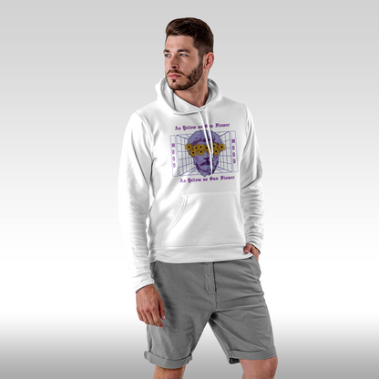 Hanorac alb personalizat Fata Barbat urban "As Yellow As Sun Flower" streetwear
