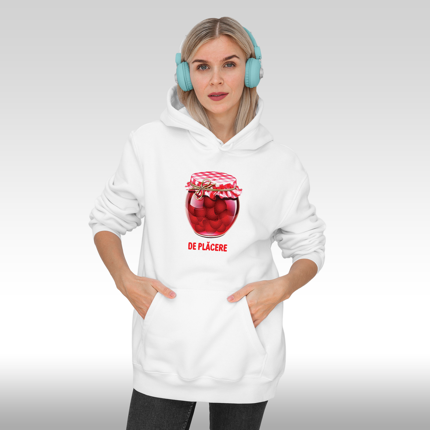 Hanorac alb personalizat Fata Dama amuzant "Gem De Placere" streetwear

