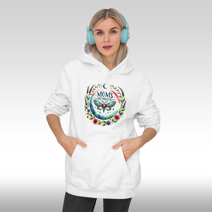 Hanorac alb personalizat Fata Dama mama "Moms Are Magical" streetwear
