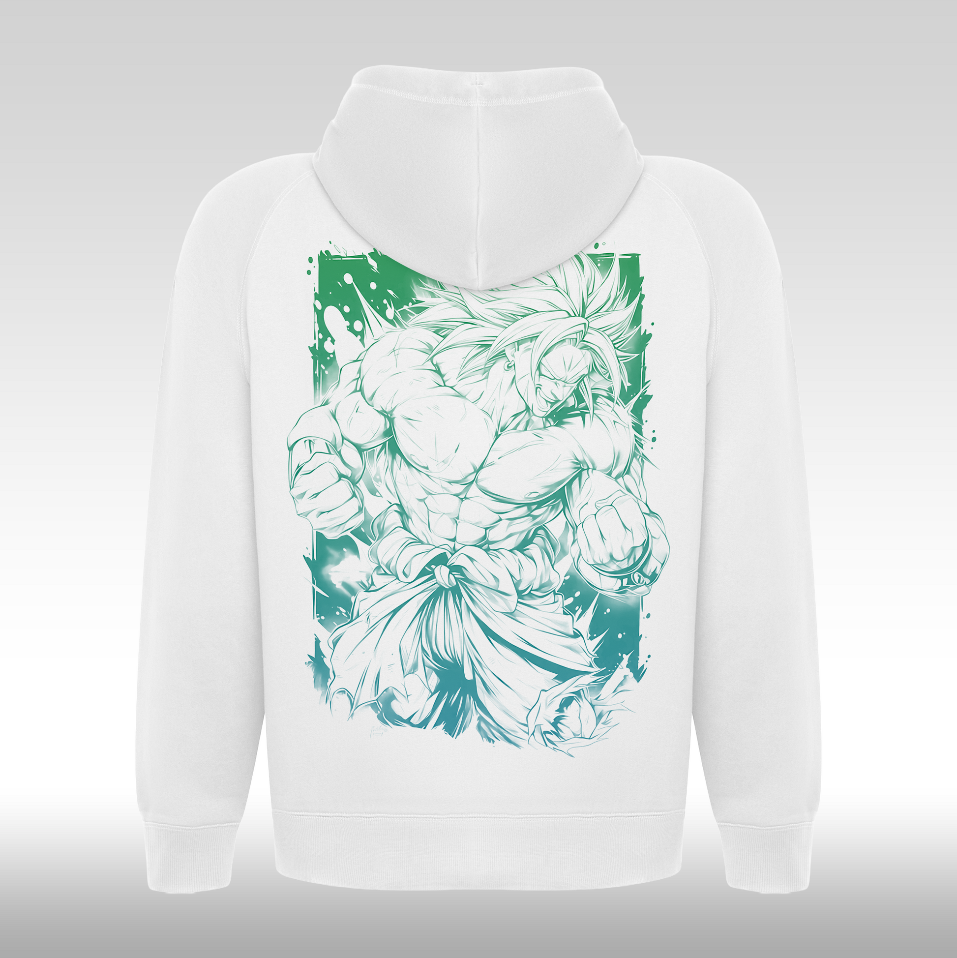 Hanorac alb personalizat Spate anime "Broly" streetwear

