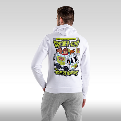 Hanorac alb personalizat Spate Barbat urban "Scooby-Doo" streetwear
