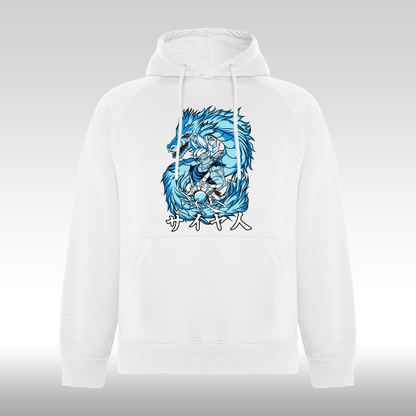 Hanorac alb personalizat anime "Goku Power Dragon" streetwear
