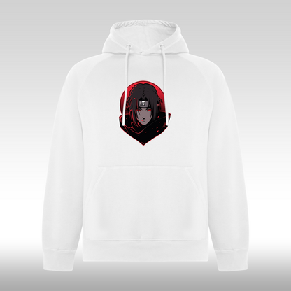 Hanorac alb personalizat anime "Itachi" streetwear
