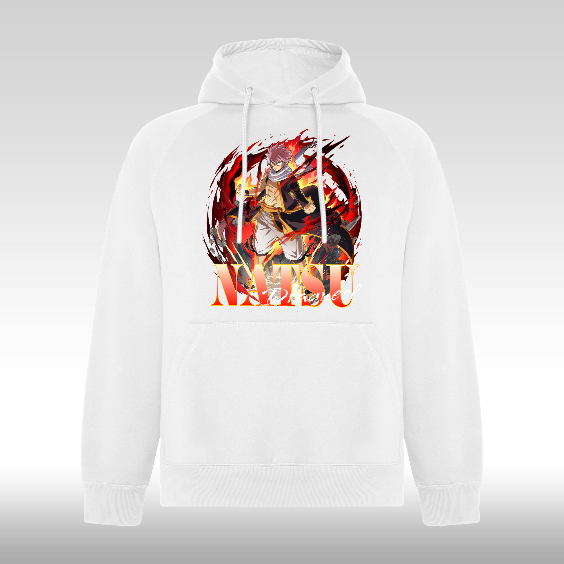Hanorac alb personalizat anime "Natsu" streetwear
