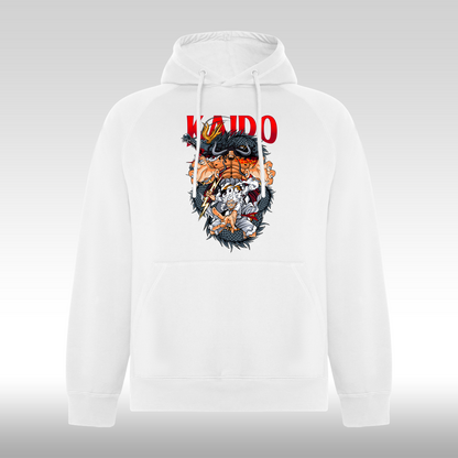 Hanorac alb personalizat anime "One Piece: Kaido" streetwear

