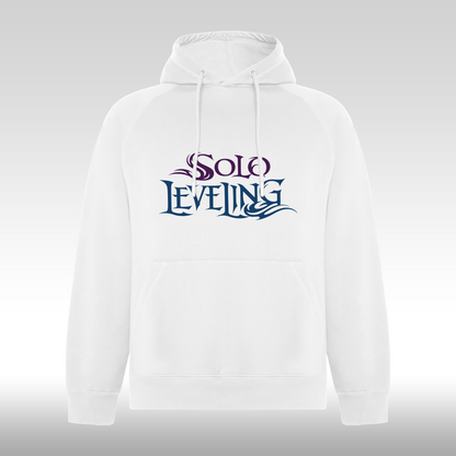 Hanorac alb personalizat anime "Solo Leveling Sung Ji Woo" streetwear