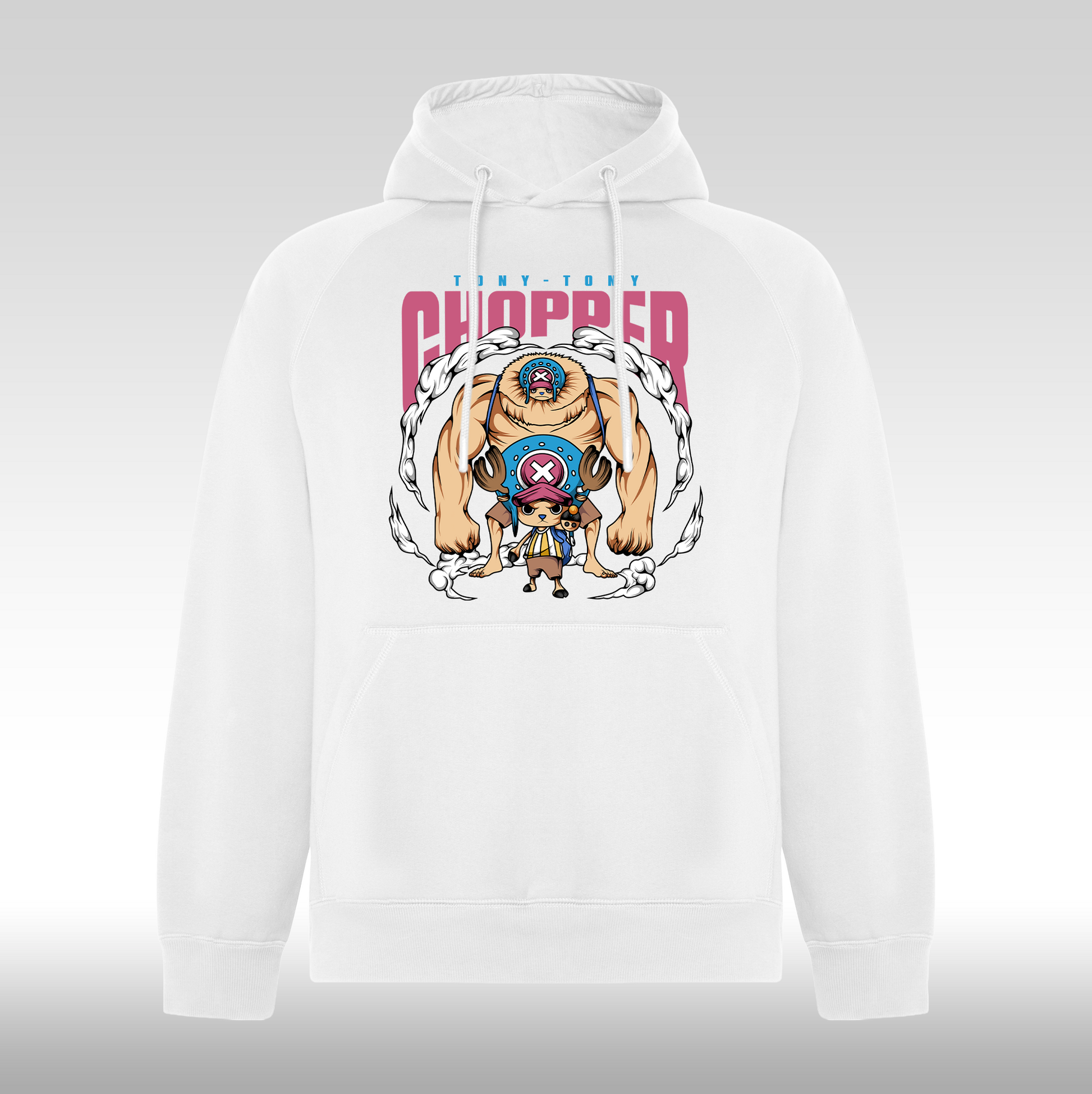 Hanorac alb personalizat anime "Tony-Tony Chopper" streetwear
